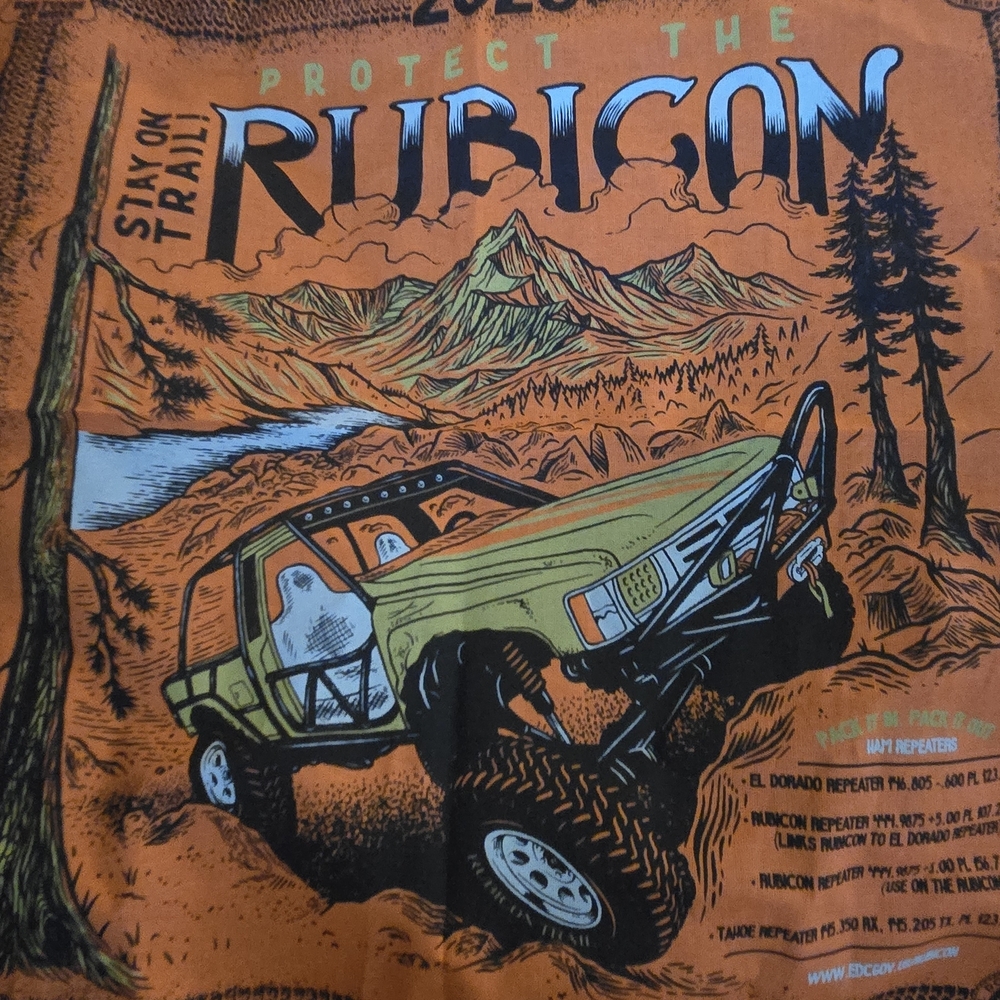 HOST PICK!🎉🎊 Rubicon Trail 2025 Flag/scarf NEW 21"×22"